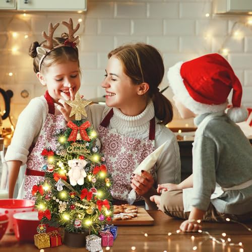 12 Inch Mini Artificial Christmas Tree with Light Y44818