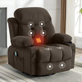 Brown Swivel Massage Recliner Sofa N64221