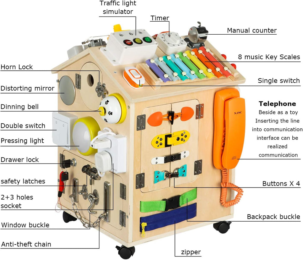 38-IN-1 Busy Board House Toys for Toddlers S2818