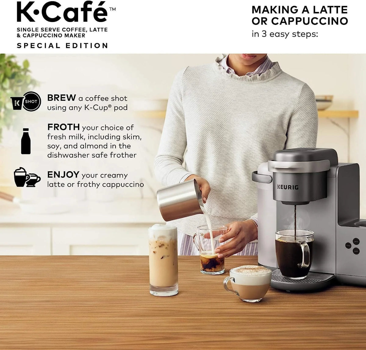 Single-Serve Coffee, Latte, and Cappuccino Maker N25701