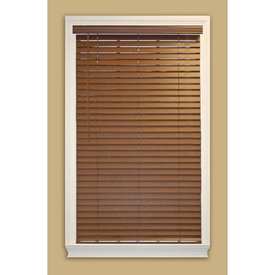 Cordless Faux Wood Room Darkening Horizontal Blinds Q134999