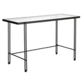 Blackened Bronze Metal Desk with Glass Top H49418