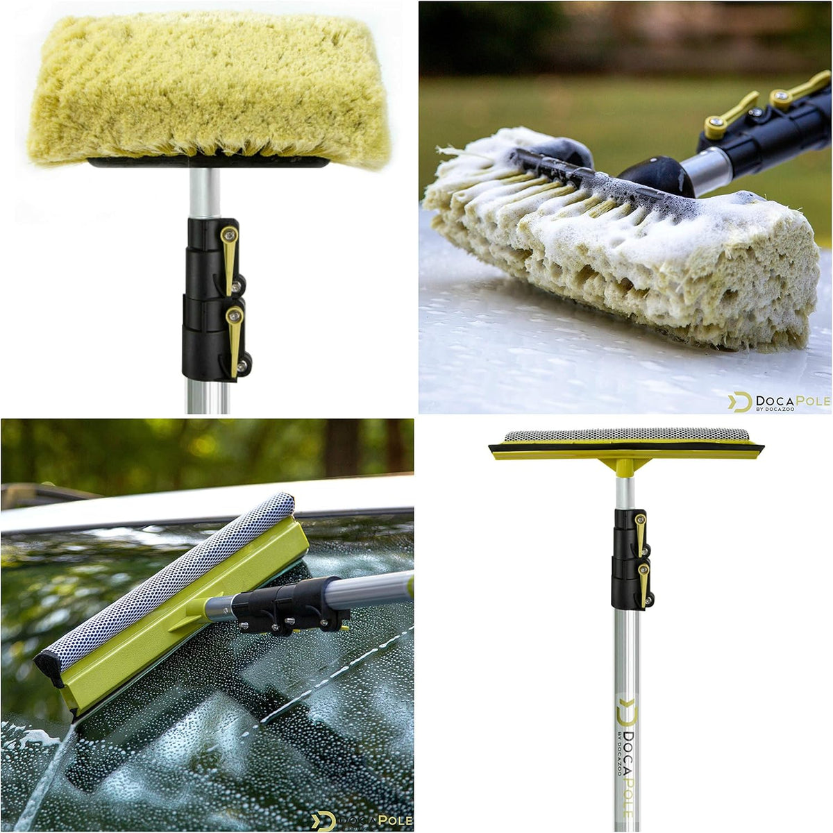 Car Cleaning Kit with Soft Car Wash Brush, Squeegee, Mitt, Microfiber Cleaning Head & Extension Pole G587211
