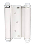 White 6 inch Double Action Spring Hinge, 2 Pack U137