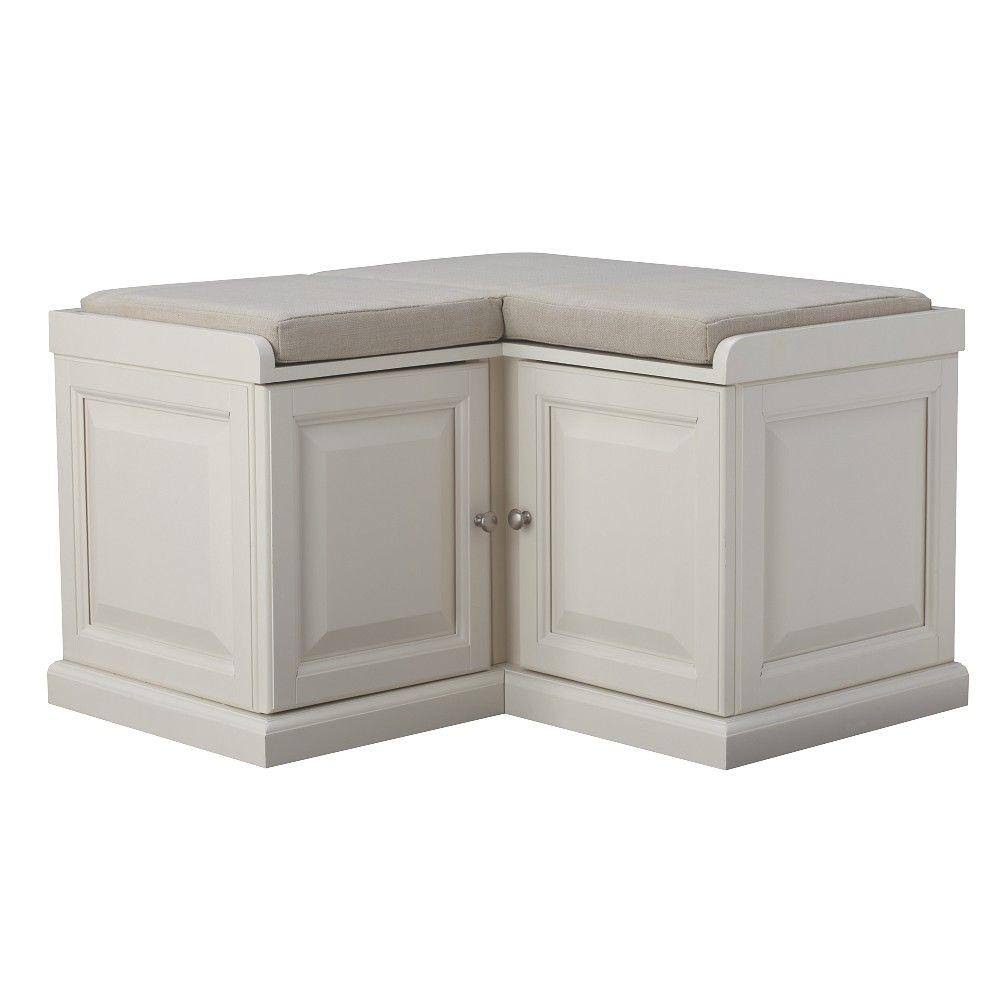 White Storage Bench Z1196