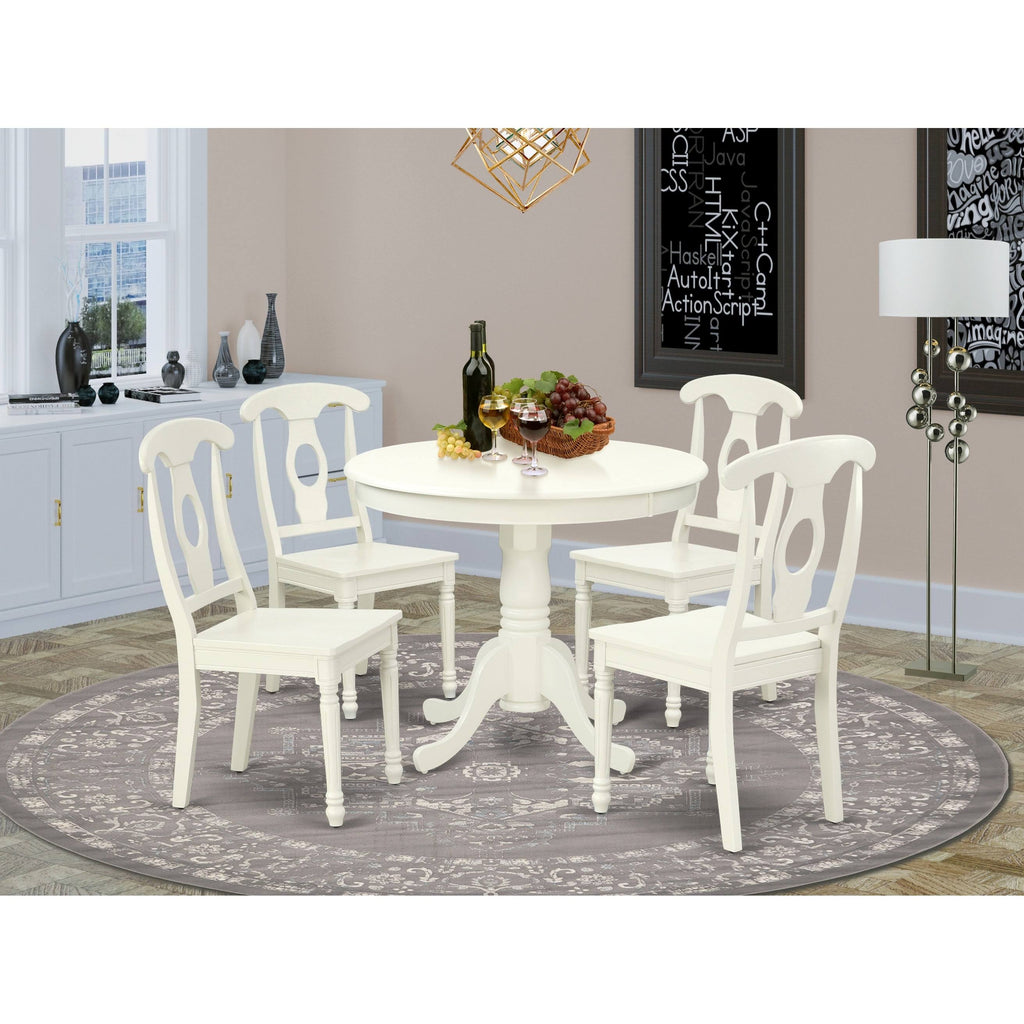 3PC Round Table and 2 Panel Back Chairs T9513