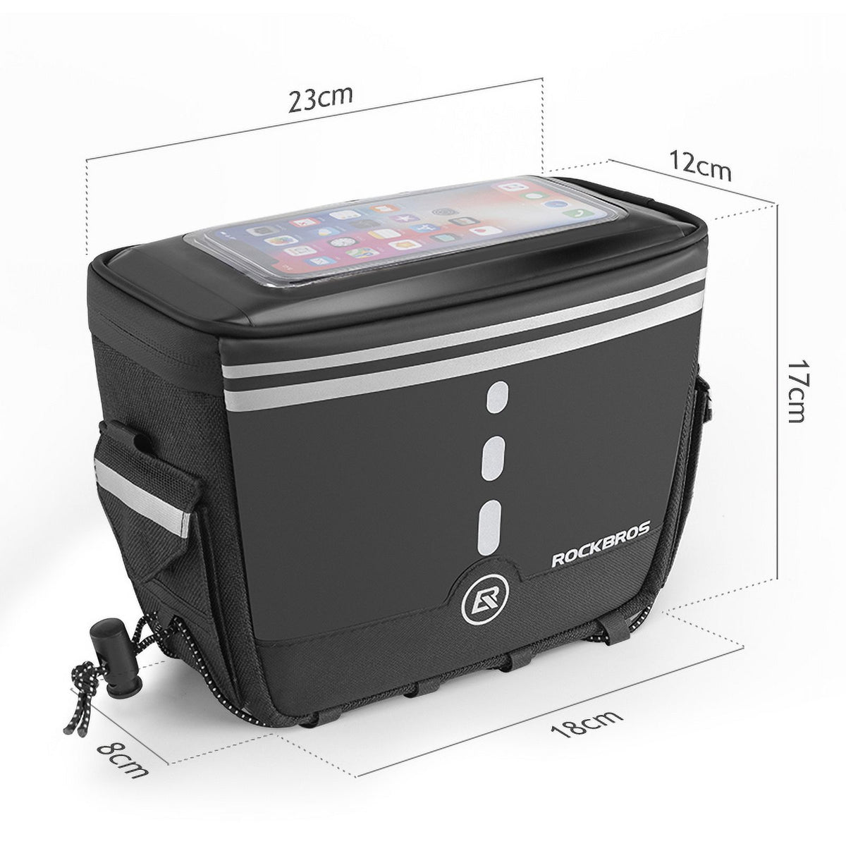 Bike Handlebar Bag with Removable Shoulder Strap J212