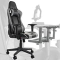 Gray Gaming Chair with Adjustable Headrest and Lumbar Pillow U6297