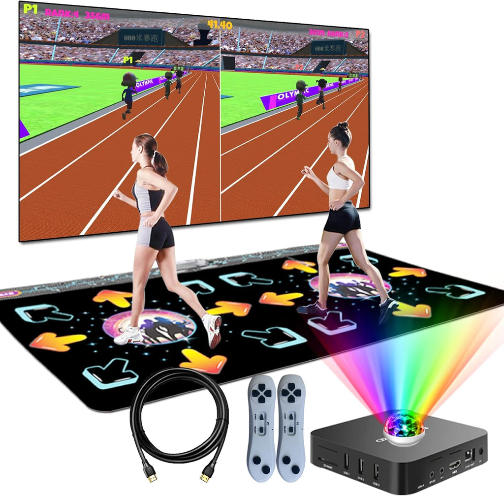 Double Dance Mat with 2.4G Wireless Handle C168