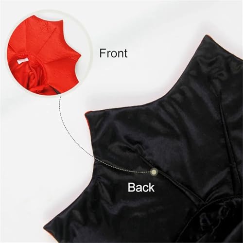 Red Black Vampire Cape Cloak Pet Cat Adjustable Cosplay Set C116373