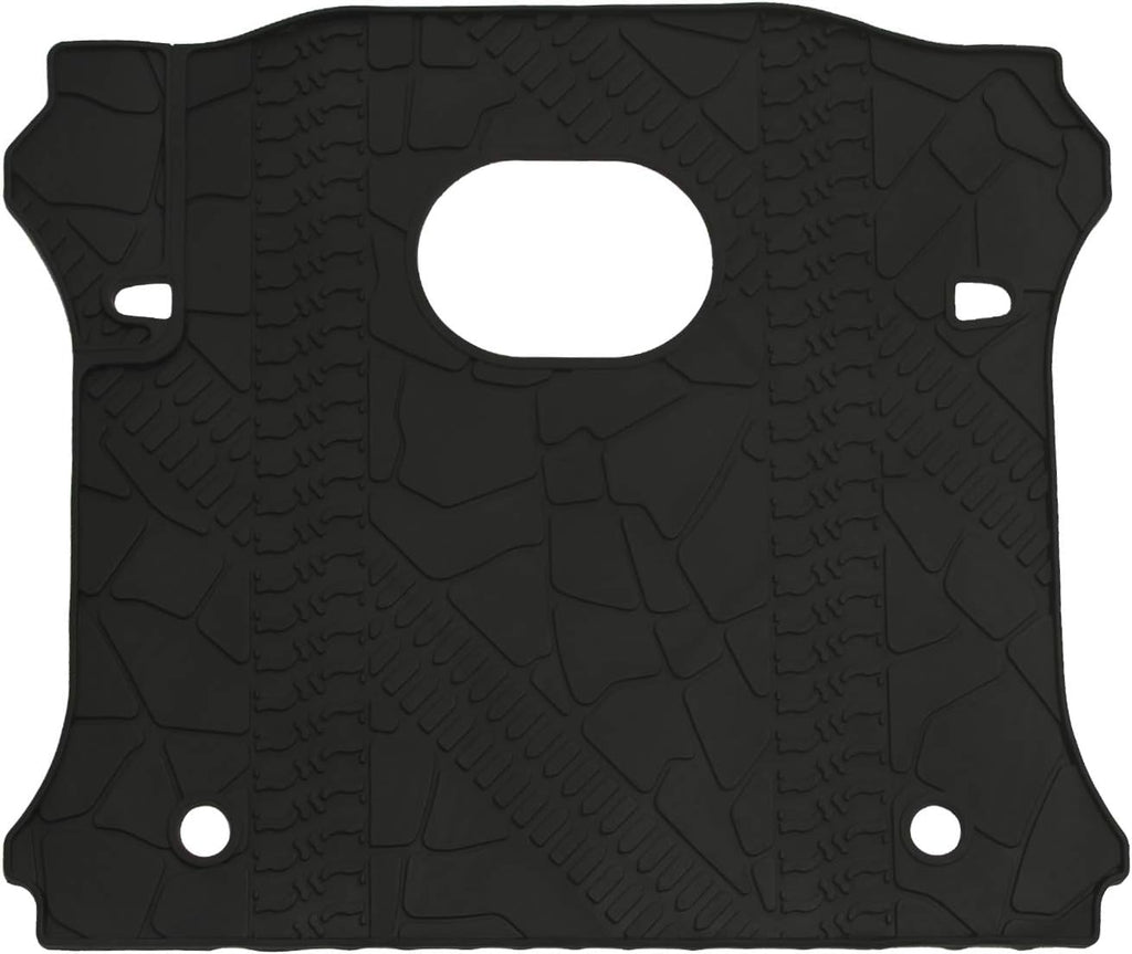 Black Rear Trunk Cargo Floor Mat for 4 Door Wrangler with Subwoofer Mat Cutout D740585