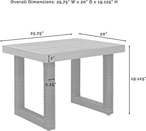 Brown Outdoor Wicker Side Table H3556