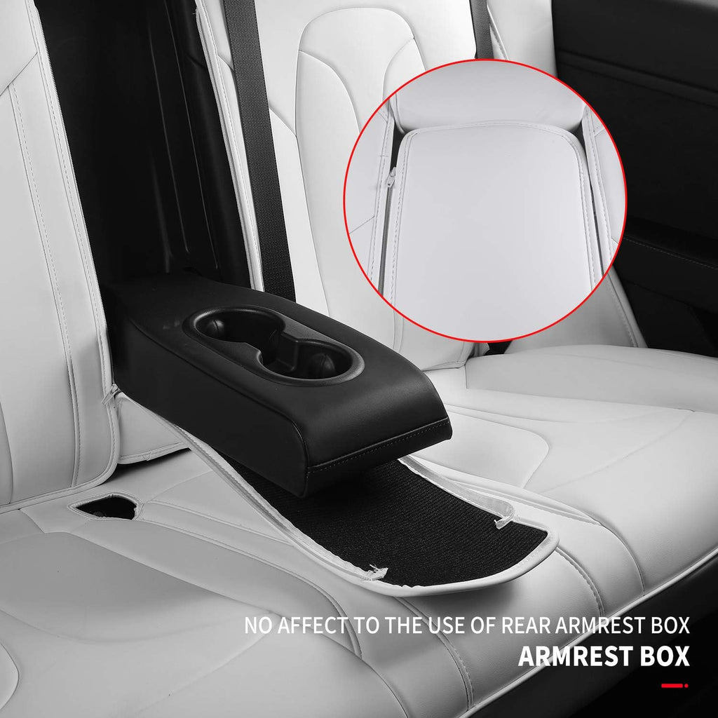 White Nappa Leather Car Seat Covers Q704