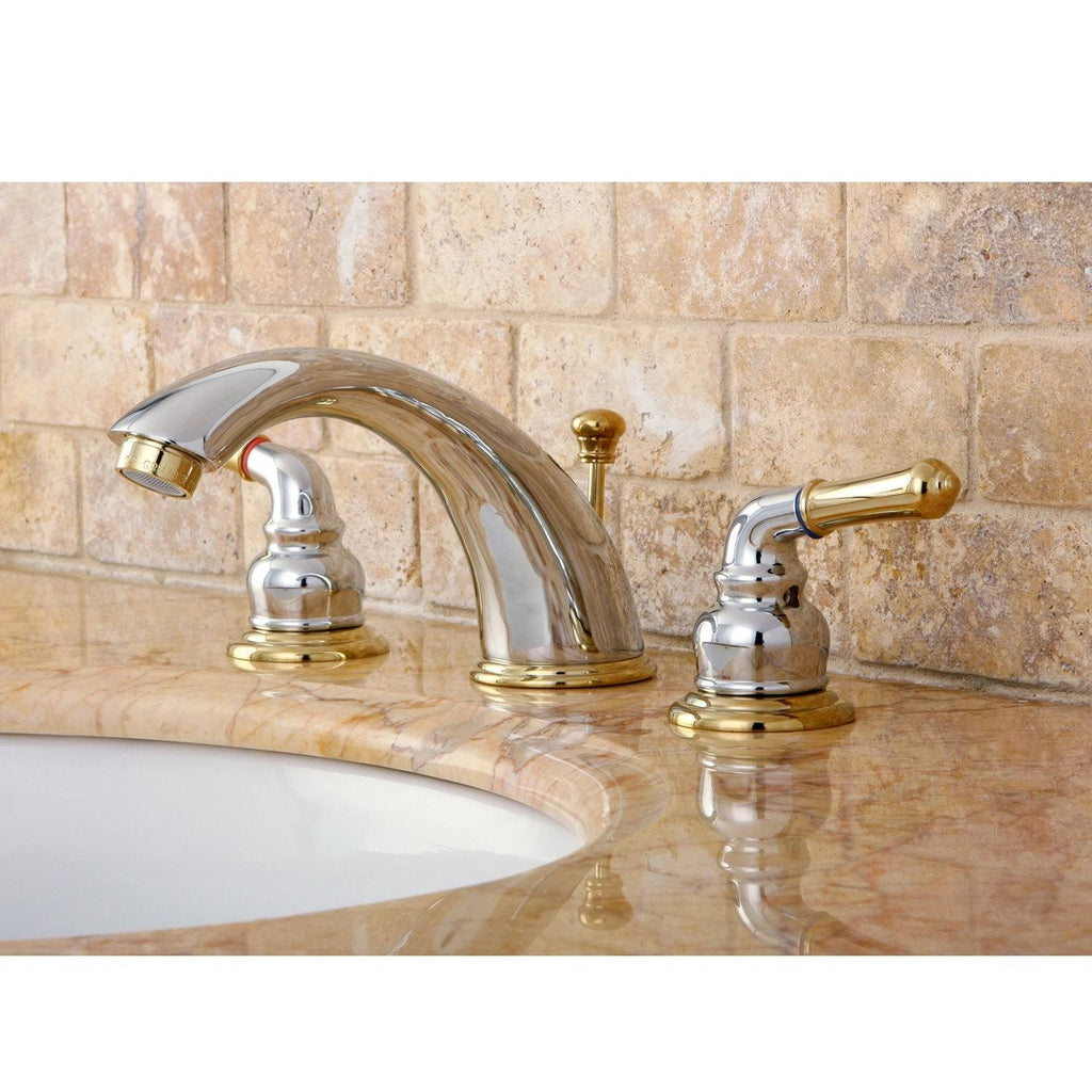 Polished Chrome Polished Brass Widespread Bathroom Faucet S585207
