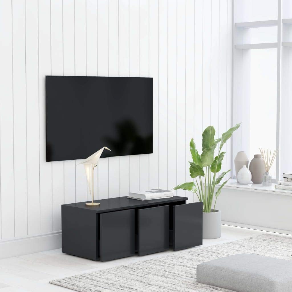 Gray Chipboard TV Cabinet Pack of 2 T6169