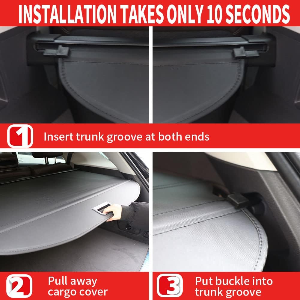 Black Retractable Cargo Cover Z887793