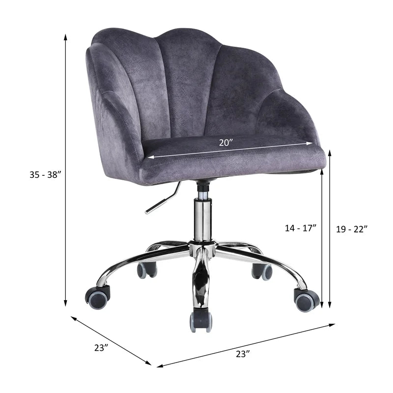 Dark Gray Velvet Office Chair Q40033