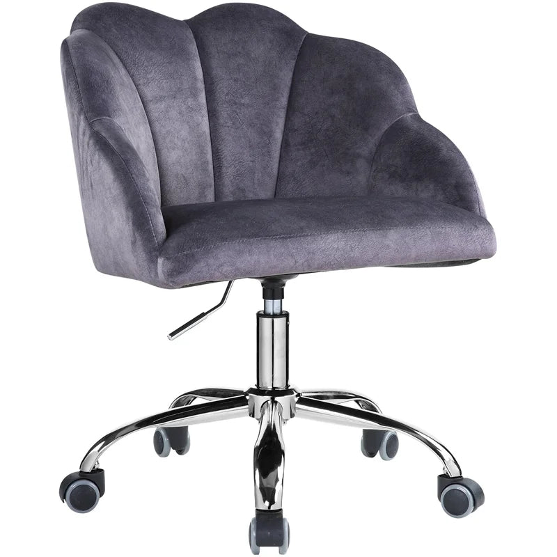 Dark Gray Velvet Office Chair Q40033