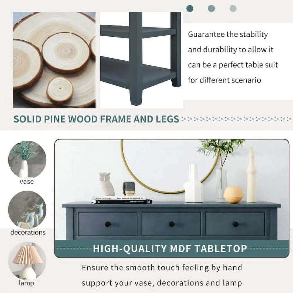 Console Table with Pine Solid Wood Frame and Legs Z262