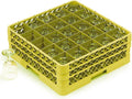 Yellow 25 Compartment Glass Rack with 3 Extenders Pack of 2 L7192