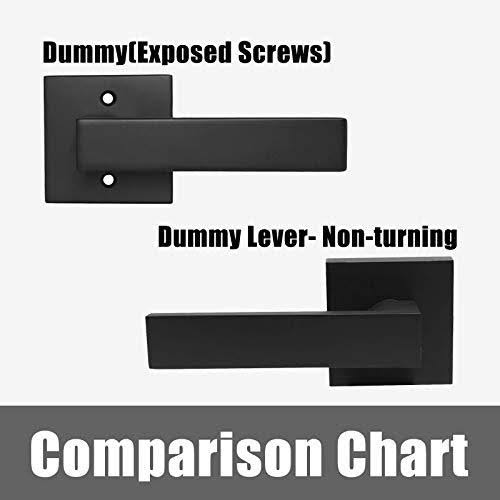 Matte Black Non-Turning Reversible Door Levers A9899