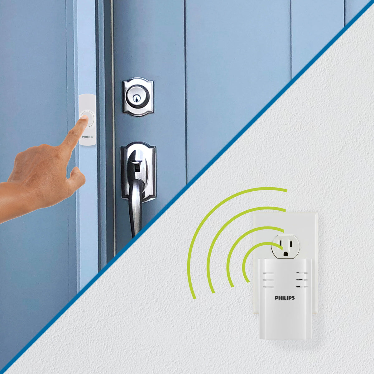 White Plug-in 2-Melody Doorbell Kit V409186