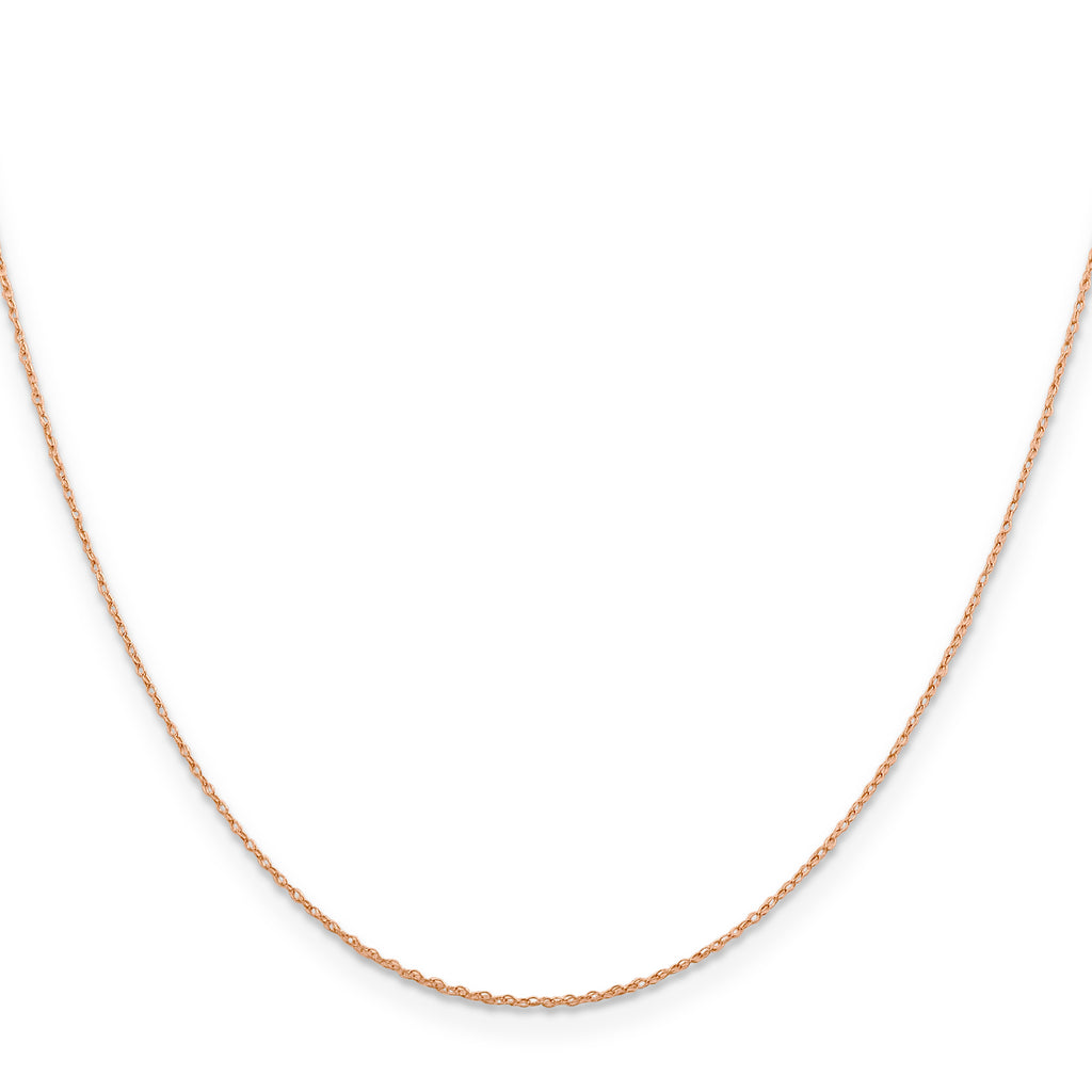 14K Rose Gold Rope Chain Necklace 16 Inches E129625