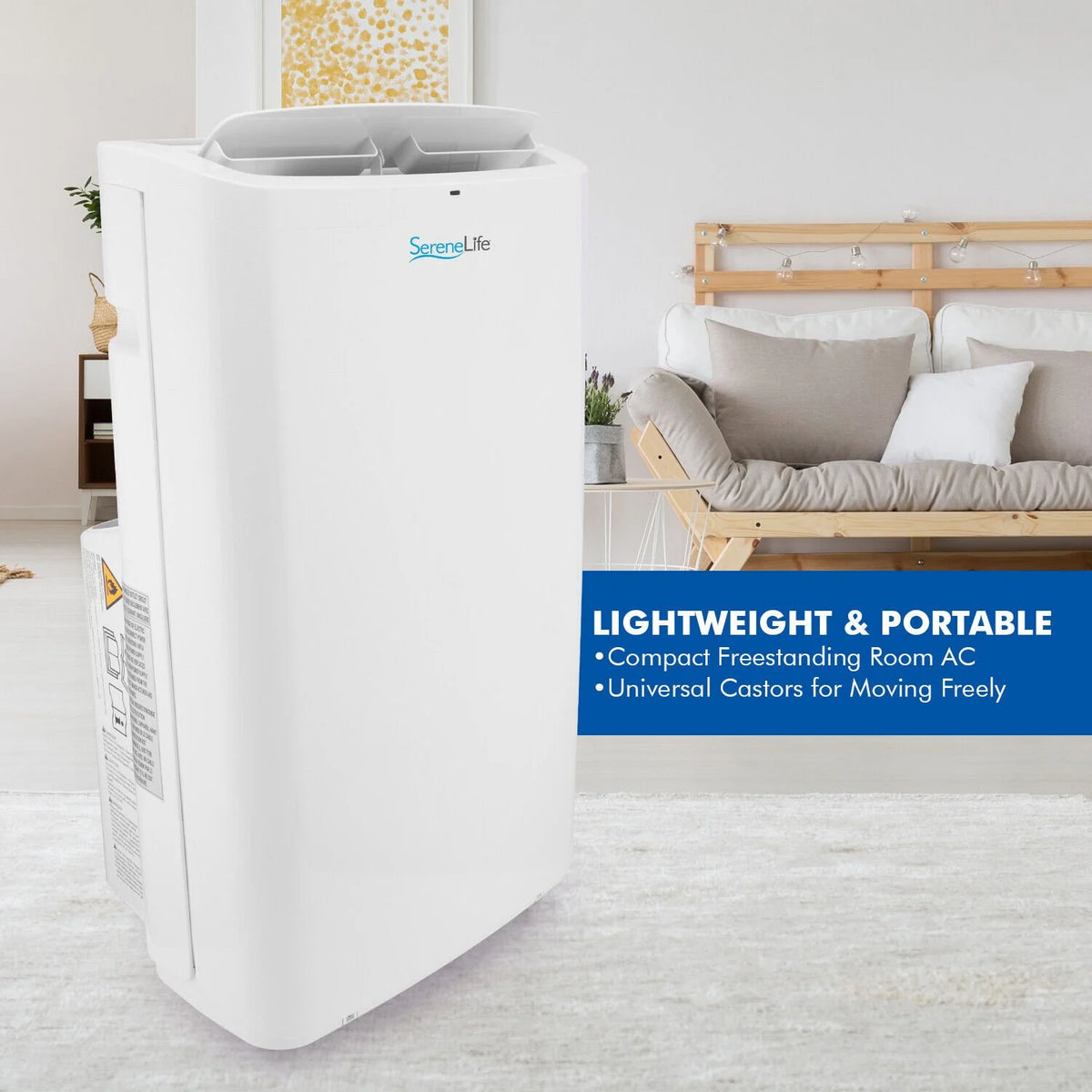 14,000 BTU White AC Cooling Unit with Dehumidifier & Fan Modes D998