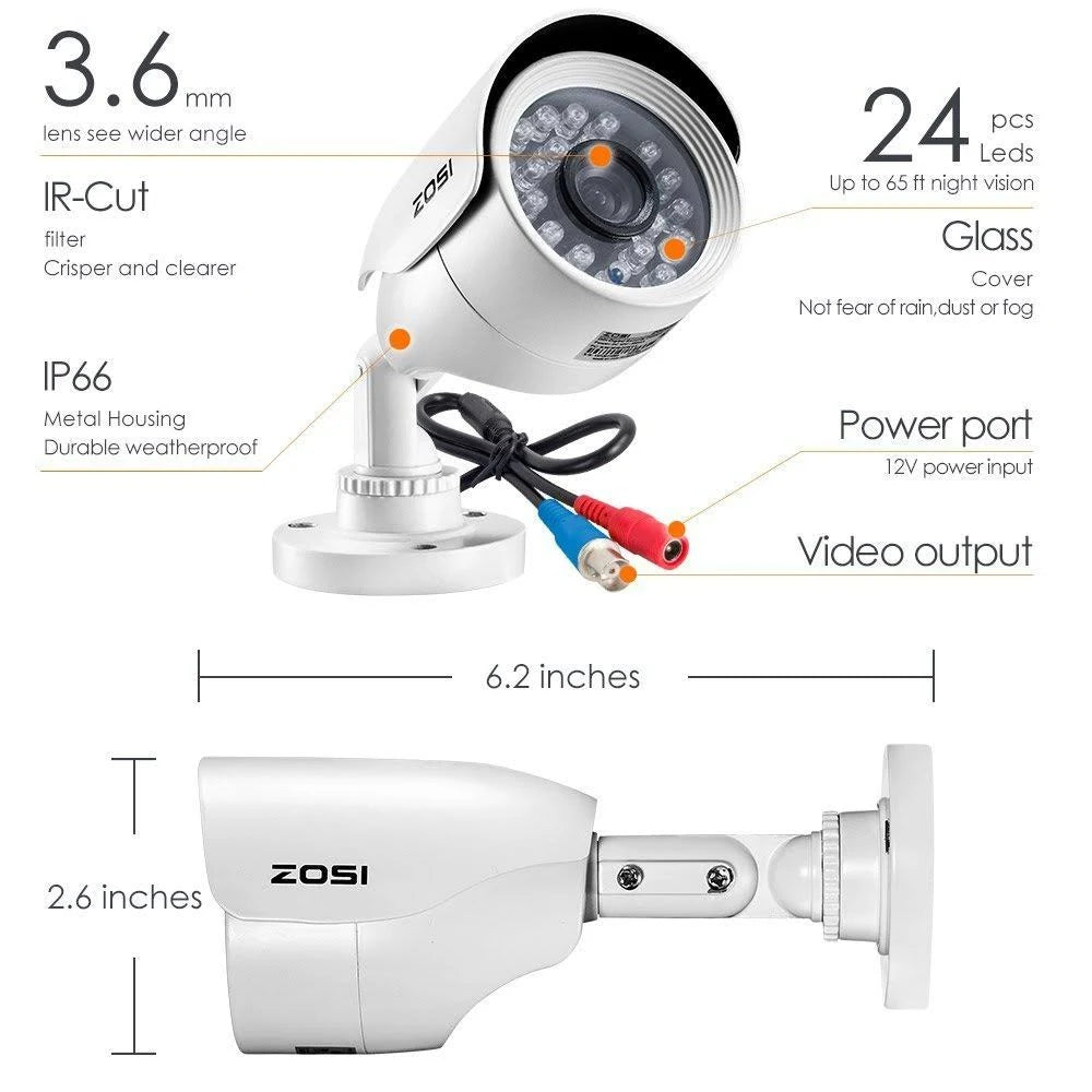 8 Channel 720p DVR Security Camera System M72688