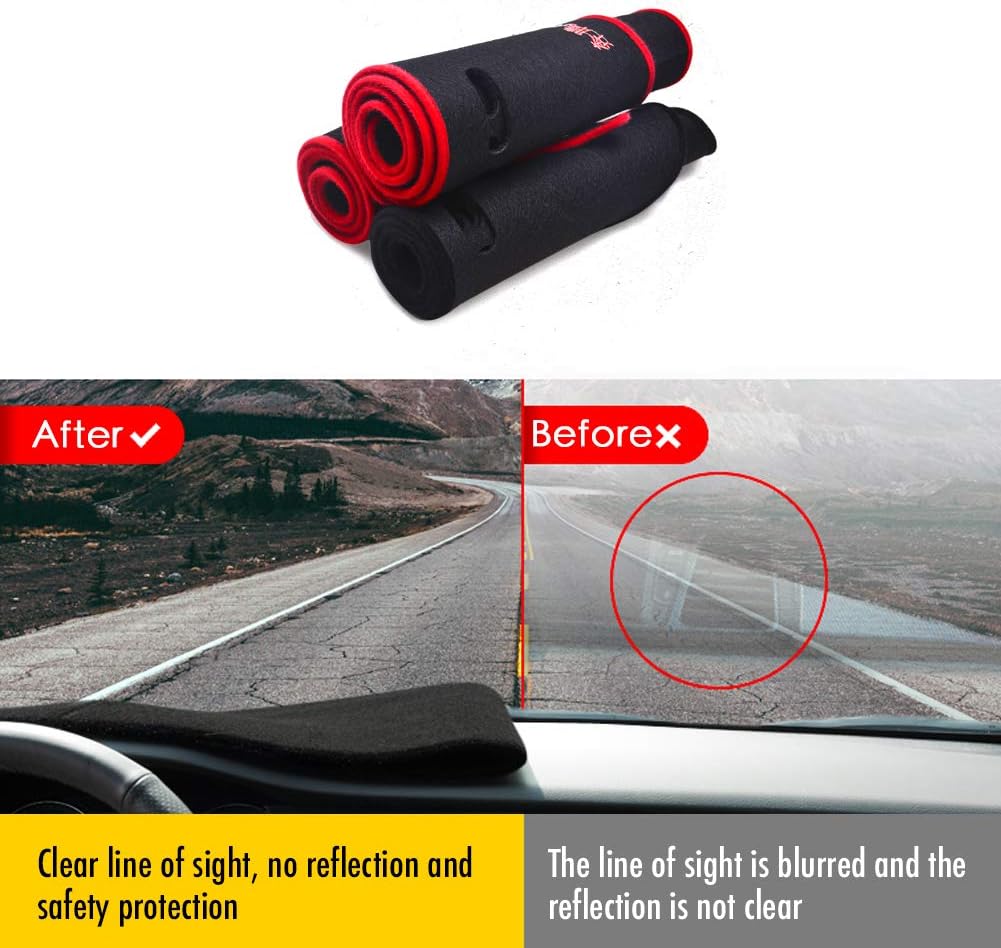 Black Center Console Cover Dash Mat Protector for Nissan Rogue X-Trail Rogue Sport SUV K805265