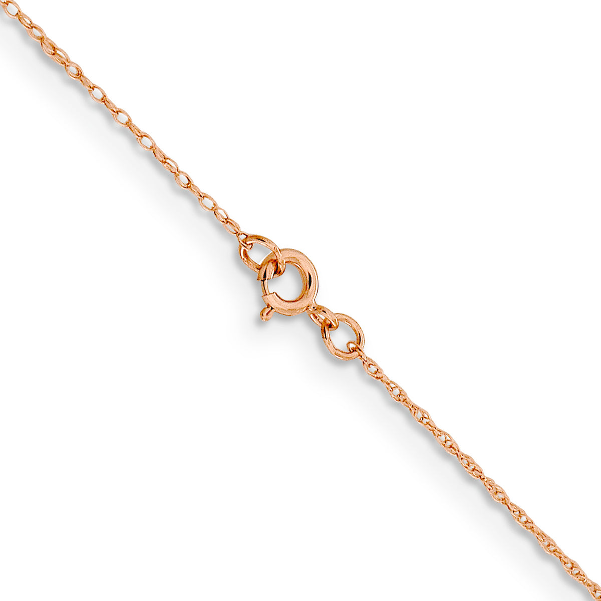 14K Rose Gold Rope Chain Necklace 16 Inches E129625