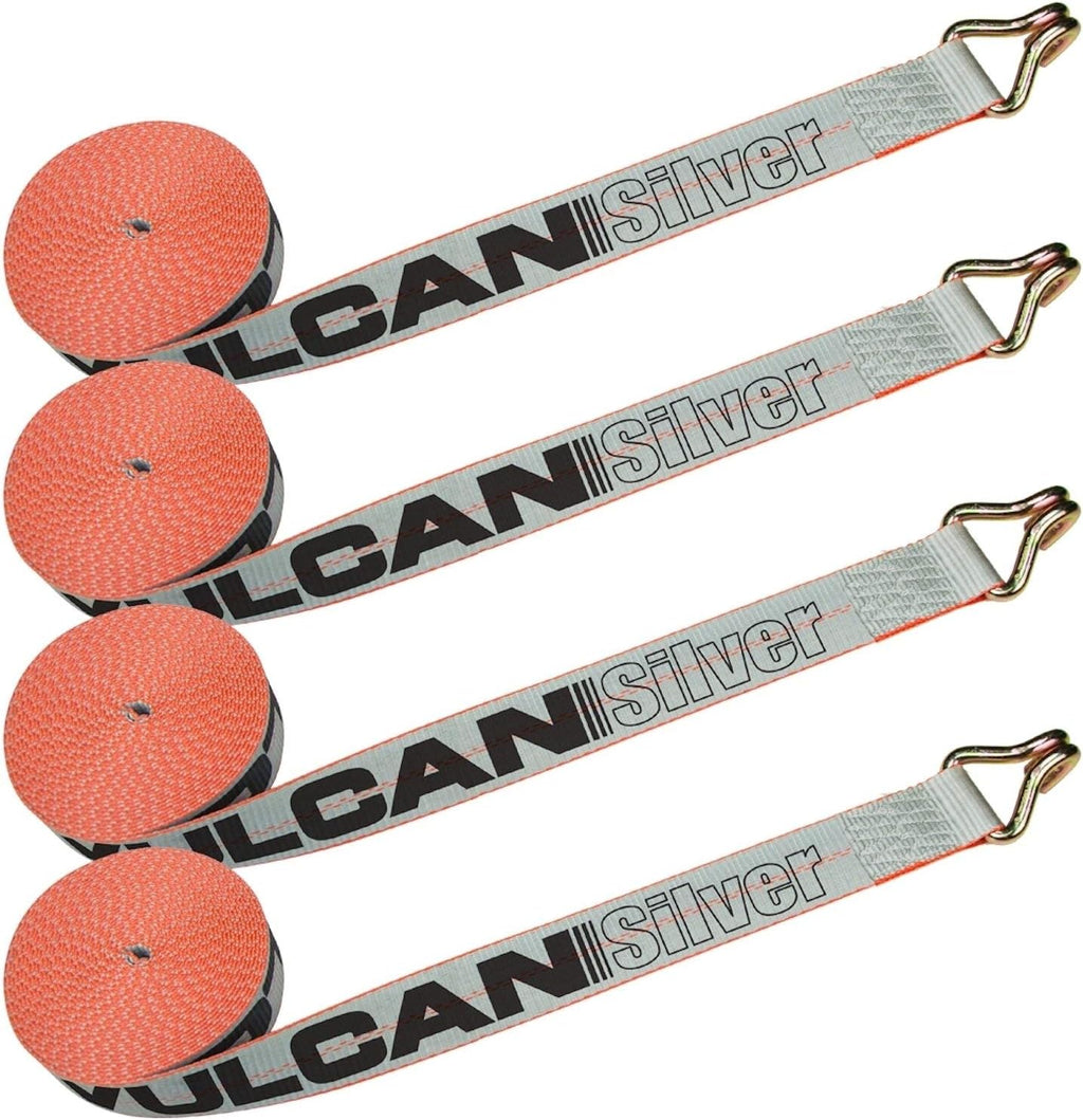 2 Inch x 27 Foot Winch Strap with Wire Hook, 4 Pack J96687