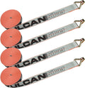 2 Inch x 27 Foot Winch Strap with Wire Hook, 4 Pack J96687