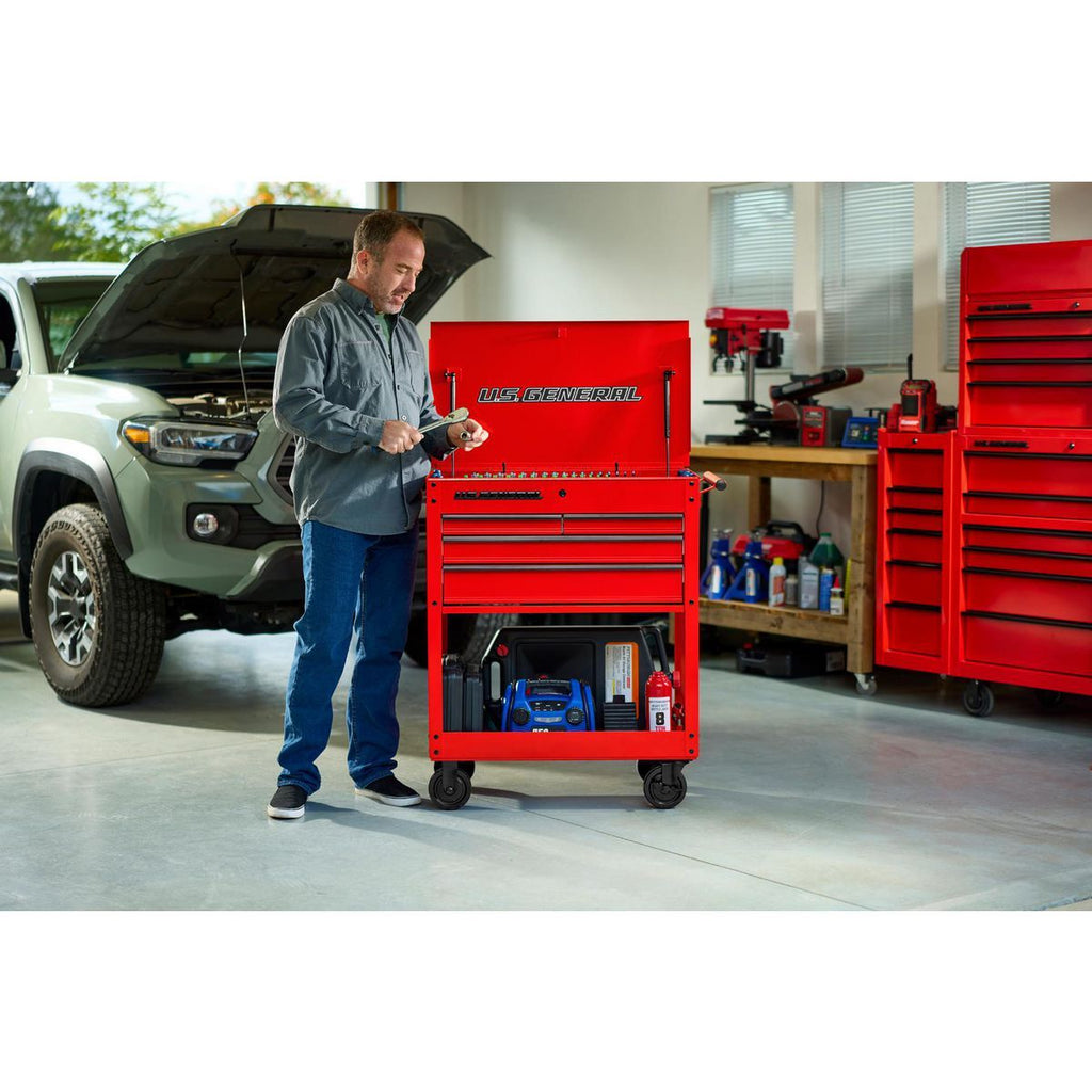 Red 4-Drawer Tech Cart V575