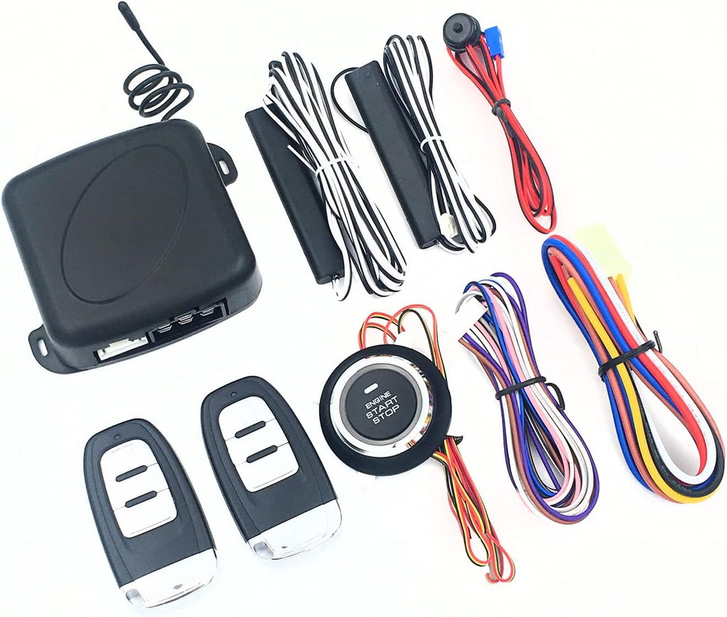 12V Car Keyless Entry Remote Starter Push to Start Antitheft Alarm System Pack of 2 U91147