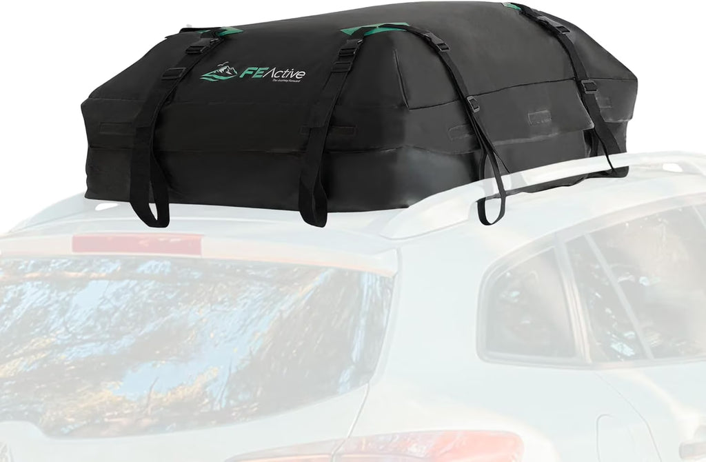 Waterproof 15 Cubic ft. Roof Cargo Carrier with Straps G75176