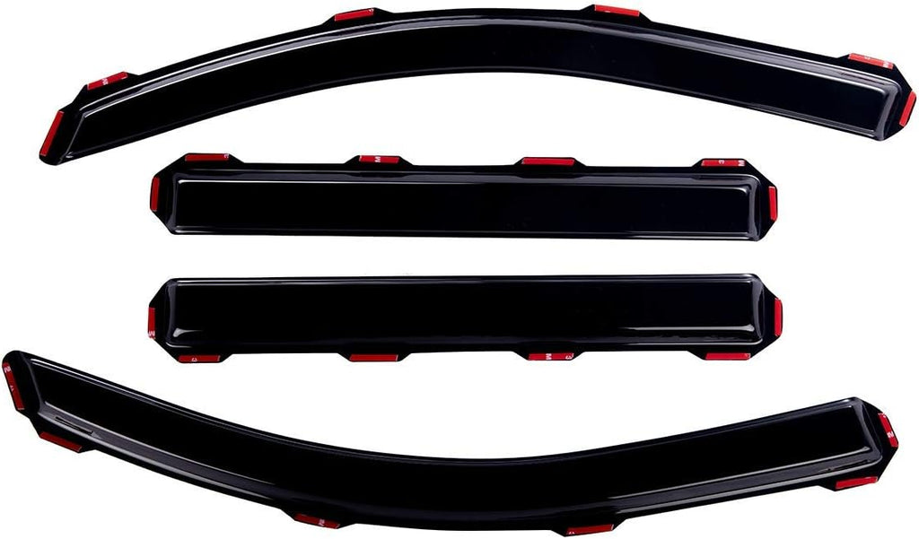 4 PCS Dark Smoke In-Channel Side Window Deflector Rain Guard T876928