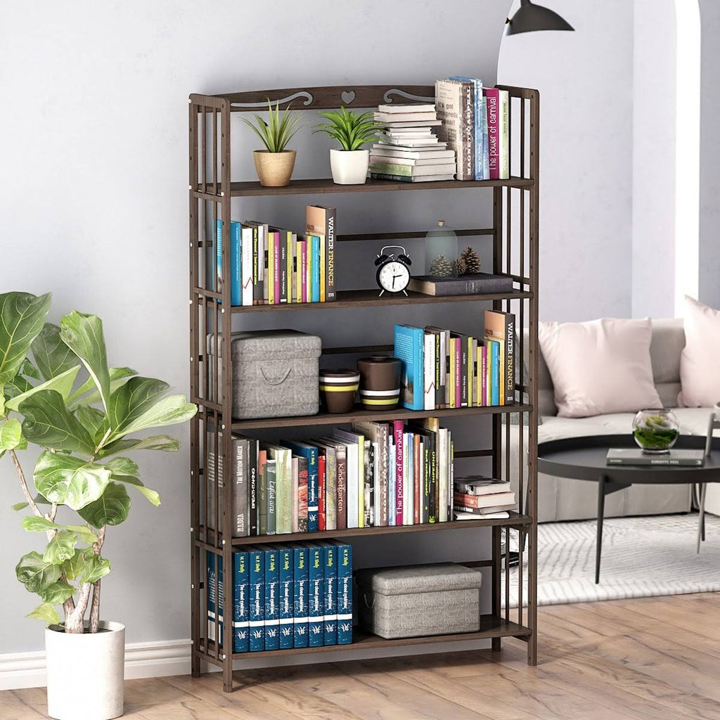 5 Shelf Solid Wood Bookshelf P5917