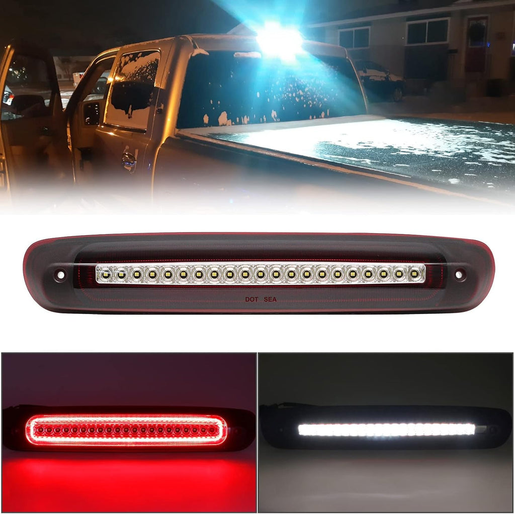 F1 Style Strobe LED Third Brake Light Red White Lens Z1577