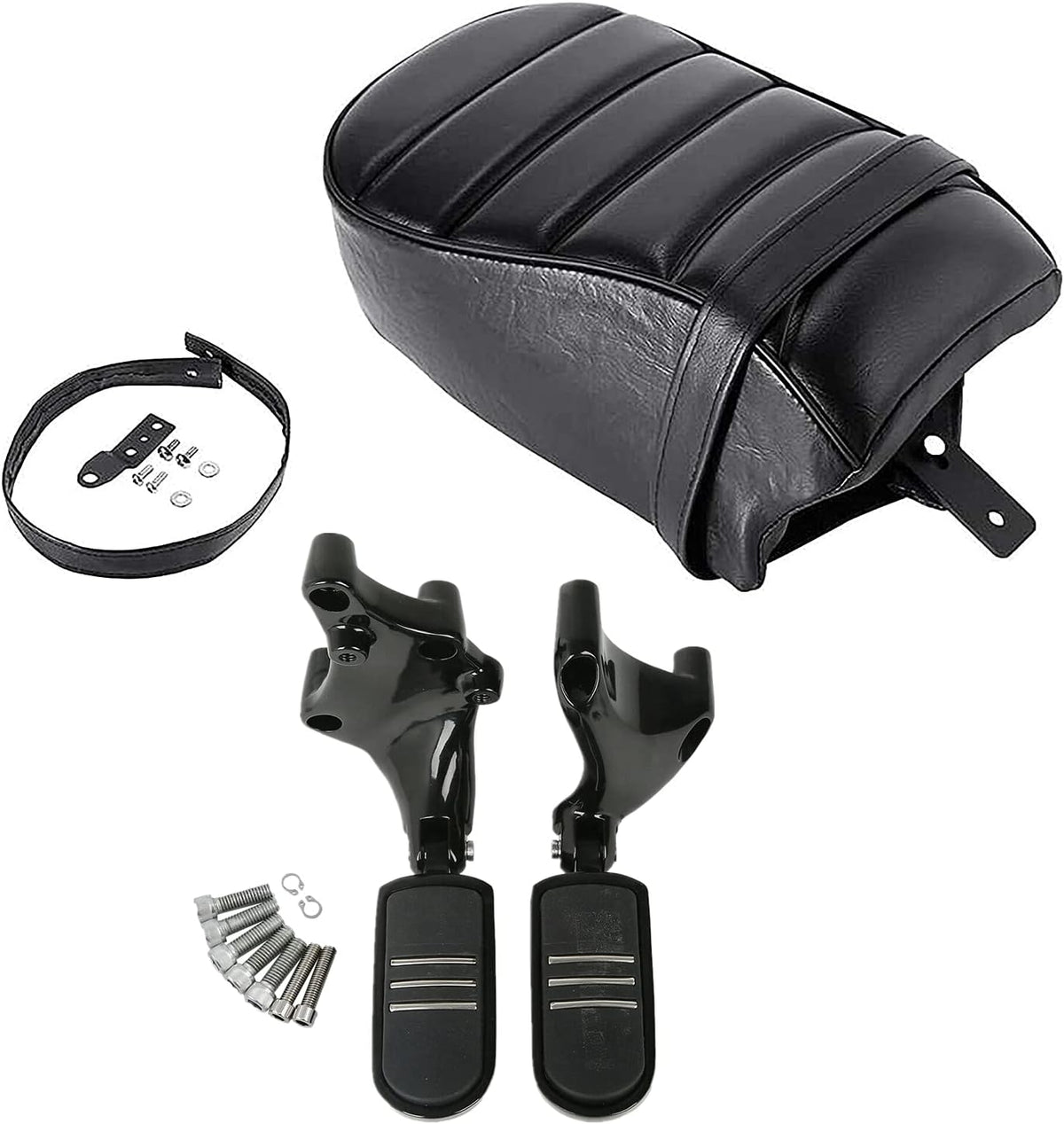 Rear Passenger Pillion Seat FootPegs Mount Kit for Harley Sportster Iron 883 XL883N 2016-2022 Iron 1200 XL1200NS 2018-2022 E64013