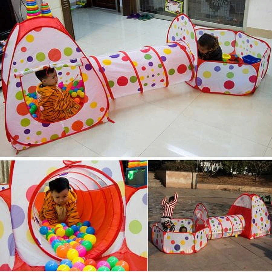 Kids Play Tent with Tunnel and Ball Pit L820380