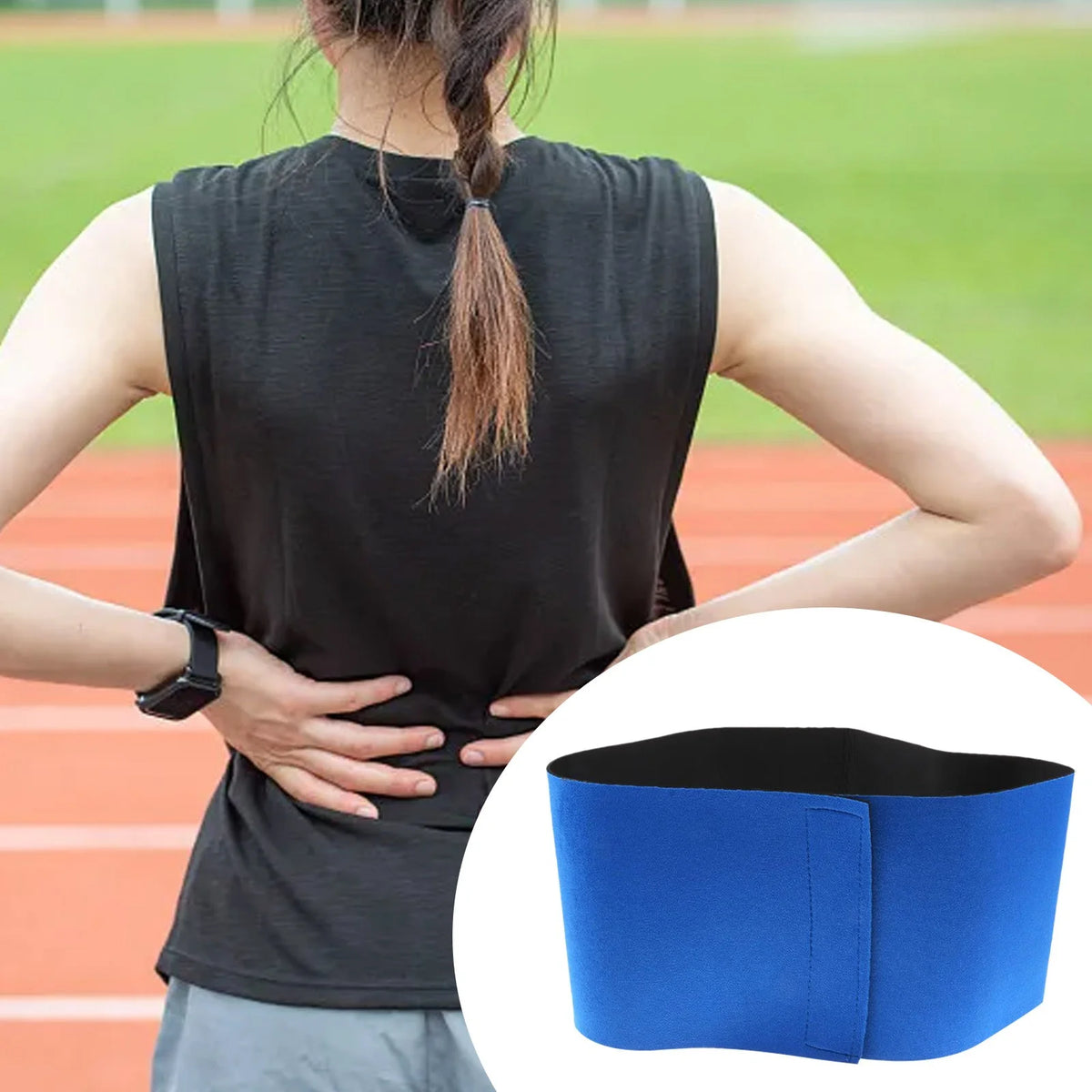 Blue Neoprene Waist Trimmer Belt I2436