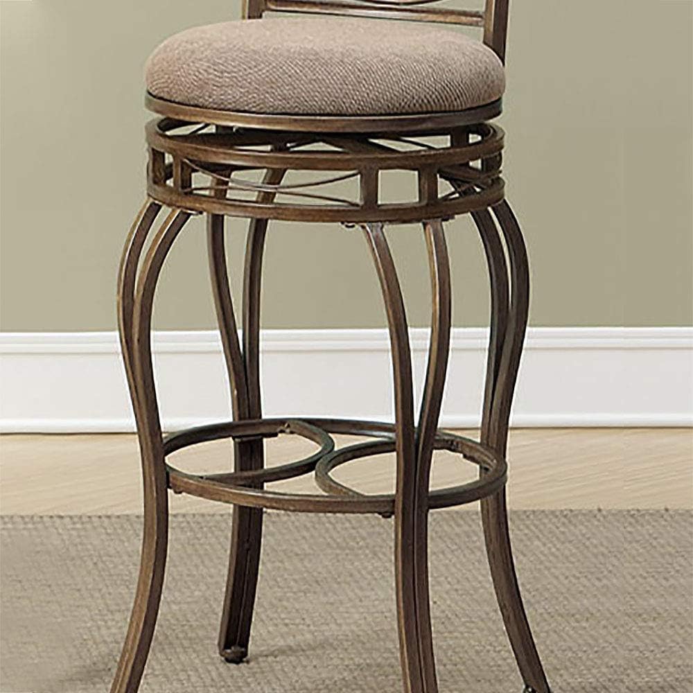 Tan Swivel Bar Stool Set of 2 D9470
