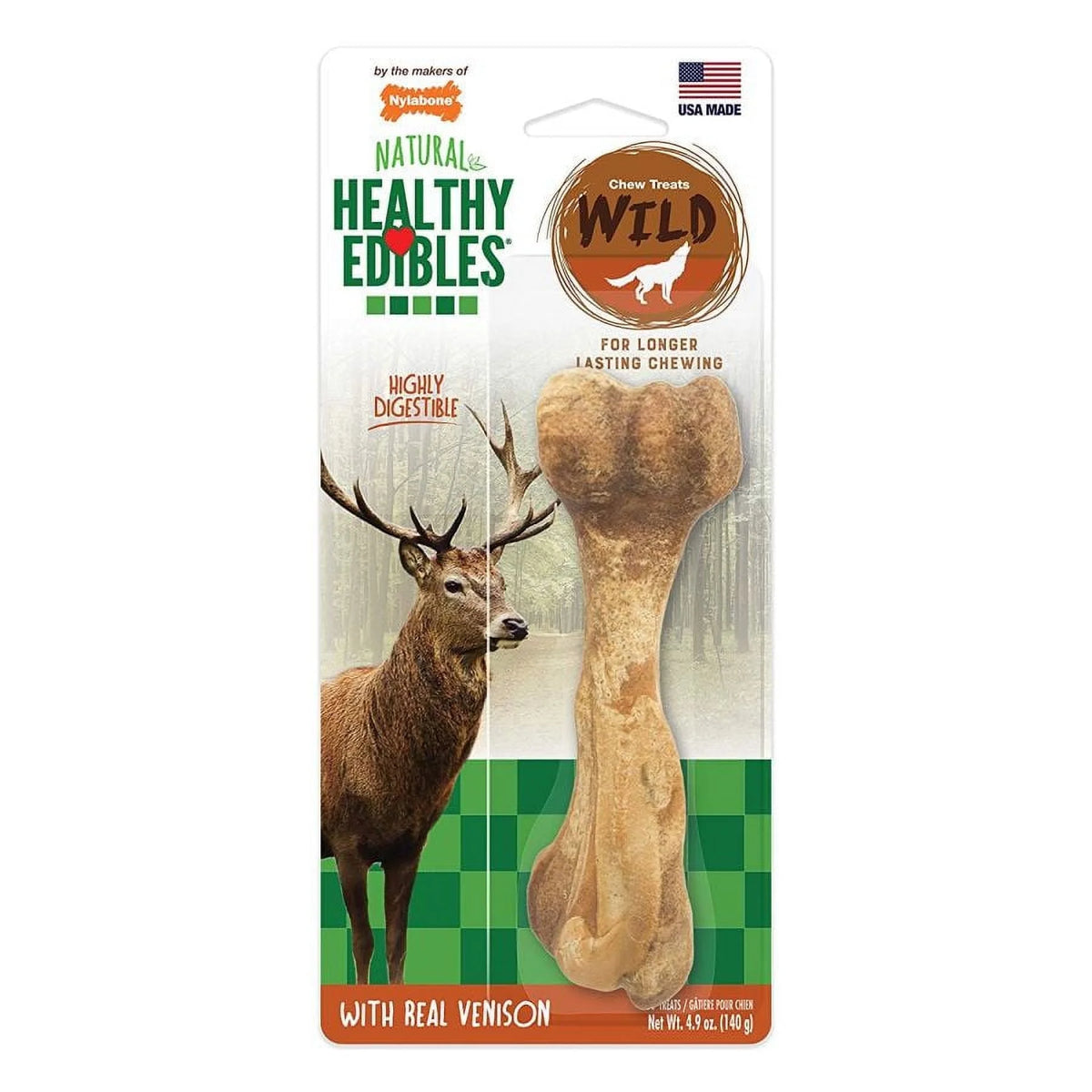 Healthy Edibles Wild Chew Bone Venison Large R694130