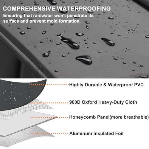 Weatherproof Large Cat Shelter with Roof Window and Cozy Cushion P146569