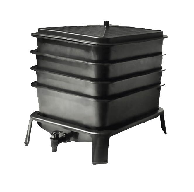 Worm Composting Bin, 4 Trays, Black M9068