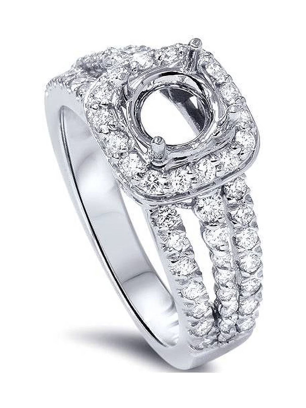 14K White Gold Diamond Engagement Ring S38690