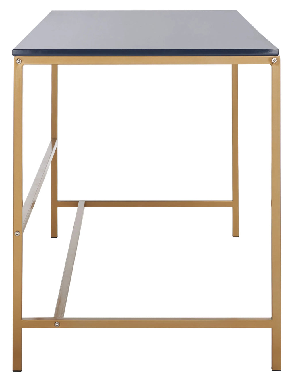 Navy Gold Wood Writing Desk O449