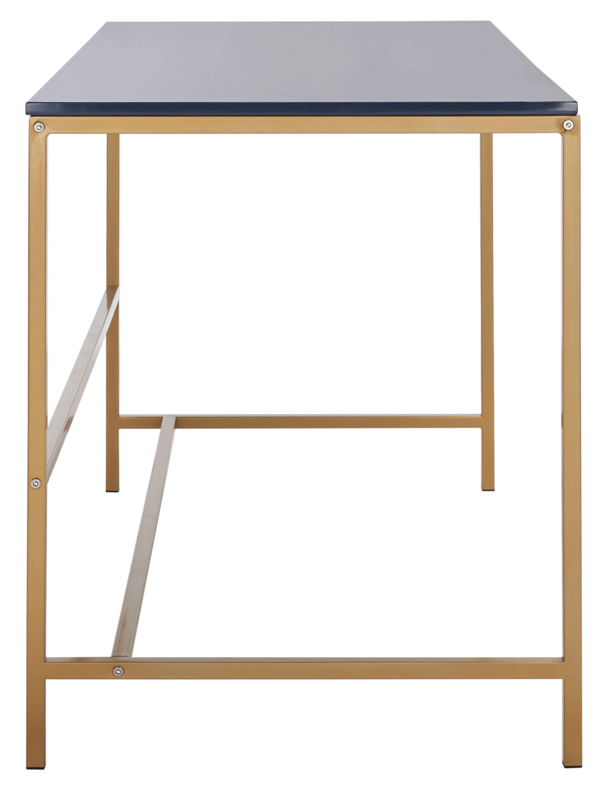 Navy Gold Wood Writing Desk O449