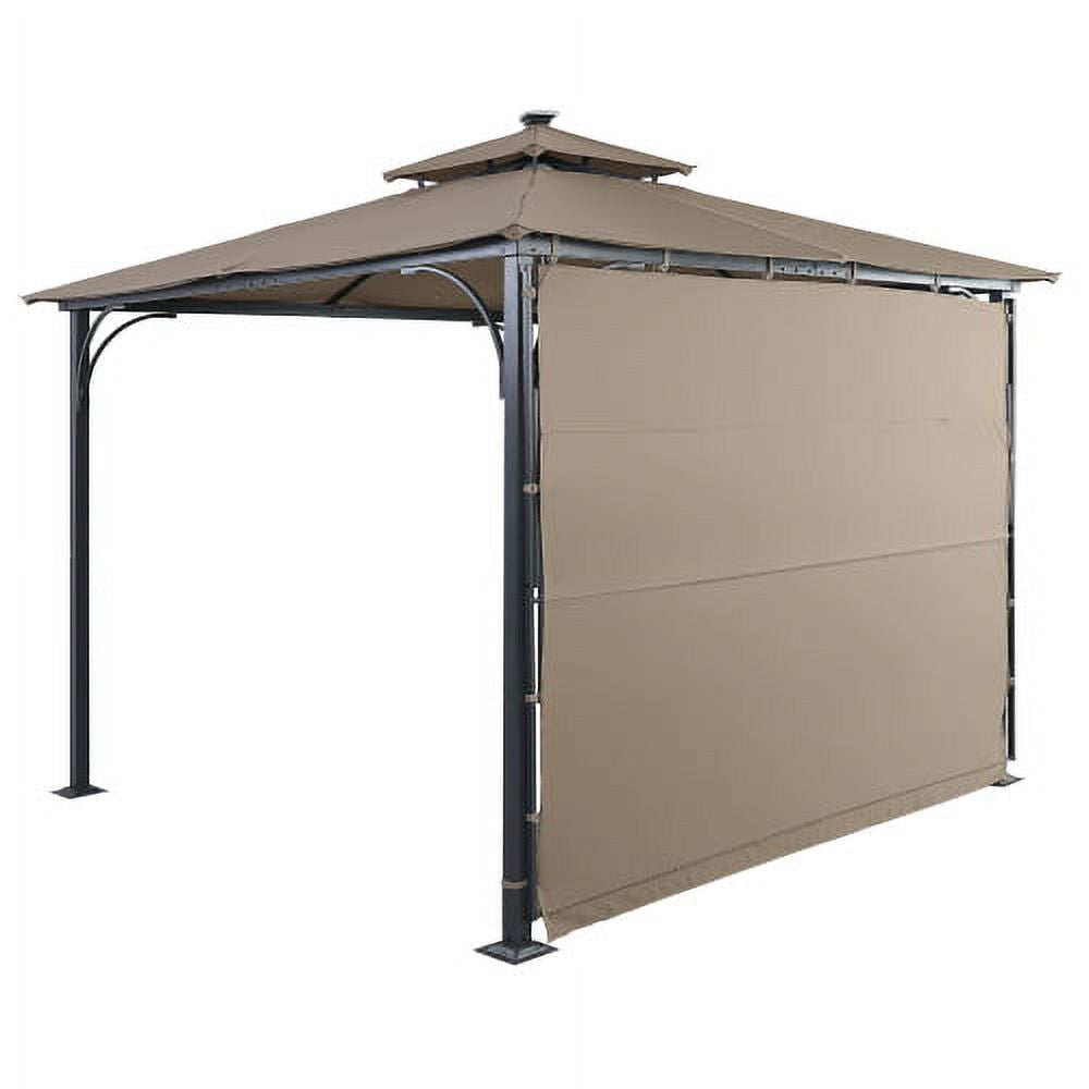 Brown 9.8ft.L x 9.8ft.W Gazebo with LED Light Q4300